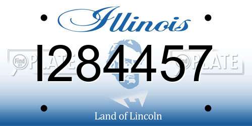 I284457 Illinois License Plate