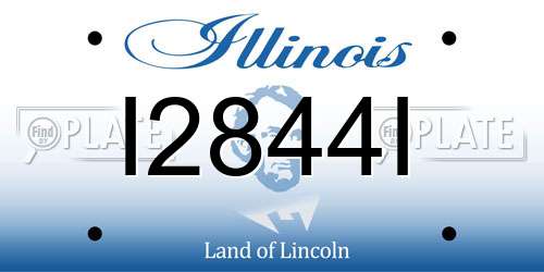 I2844I Illinois License Plate
