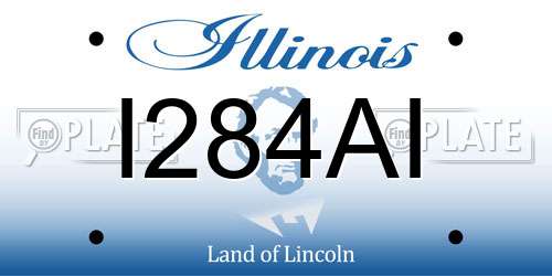 I284AI Illinois License Plate