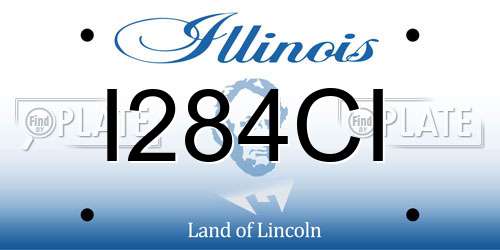I284CI Illinois License Plate