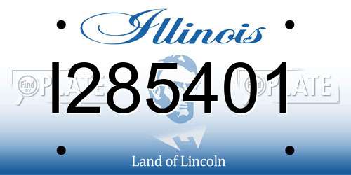 I285401 Illinois License Plate