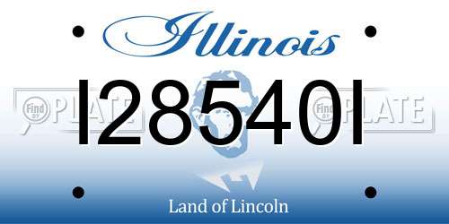 I28540I Illinois License Plate