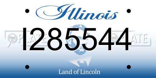 I285544 Illinois License Plate