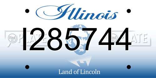 I285744 Illinois License Plate