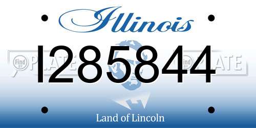 I285844 Illinois License Plate