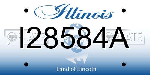 I28584A Illinois License Plate