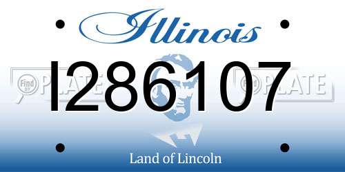 I286107 Illinois License Plate