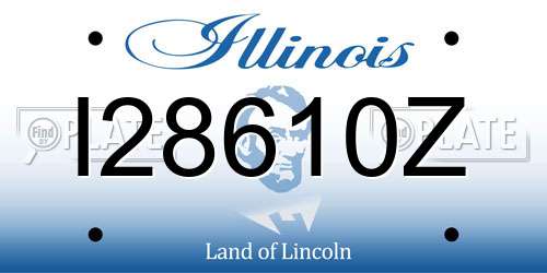 I28610Z Illinois License Plate