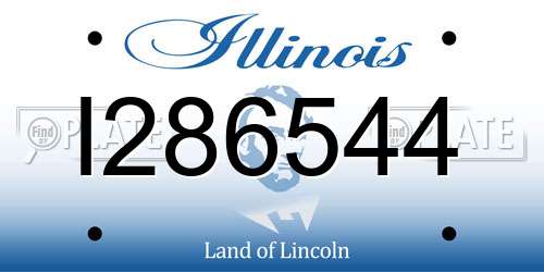 I286544 Illinois License Plate