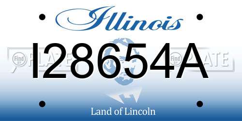 I28654A Illinois License Plate