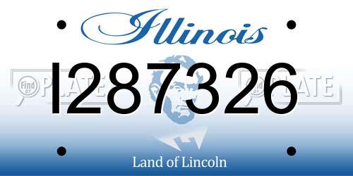 I287326 Illinois License Plate