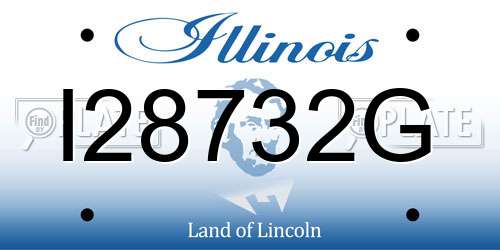I28732G Illinois License Plate