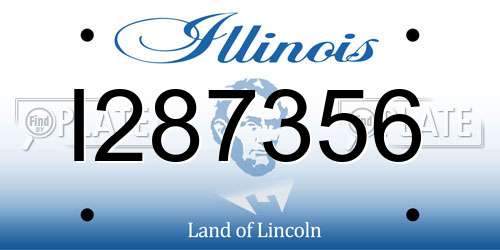 I287356 Illinois License Plate