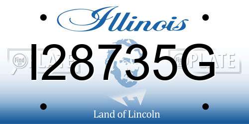 I28735G Illinois License Plate