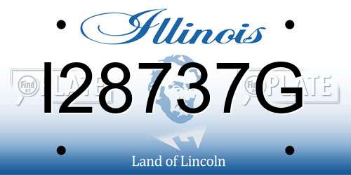 I28737G Illinois License Plate