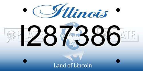 I287386 Illinois License Plate