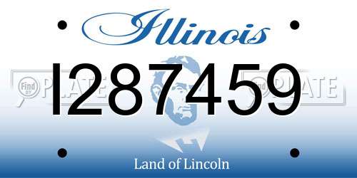 I287459 Illinois License Plate