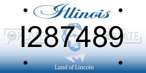 I287489 Illinois License Plate