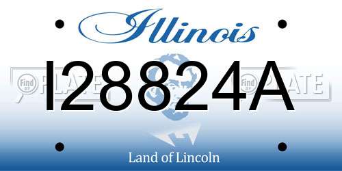 I28824A Illinois License Plate