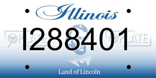 I288401 Illinois License Plate
