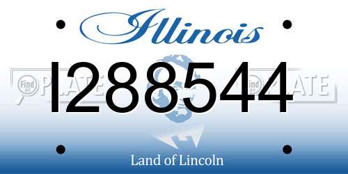 I288544 Illinois License Plate