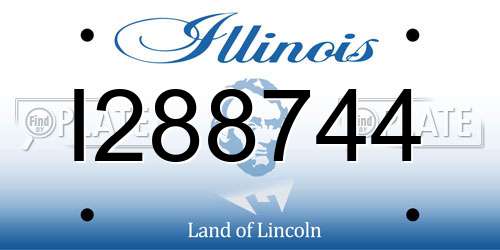 I288744 Illinois License Plate