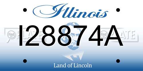 I28874A Illinois License Plate