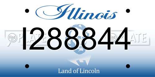 I288844 Illinois License Plate