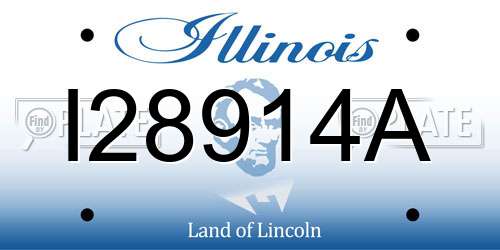 I28914A Illinois License Plate