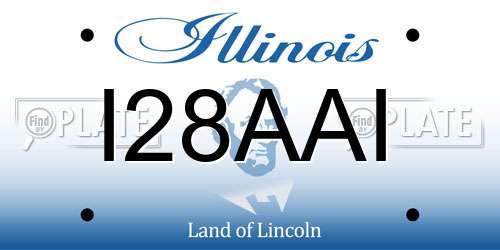 I28AAI Illinois License Plate