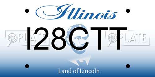 I28CTT Illinois License Plate