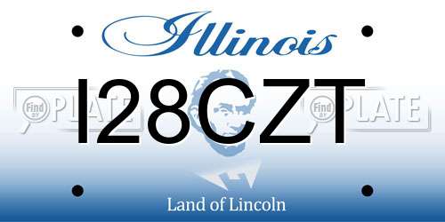 I28CZT Illinois License Plate