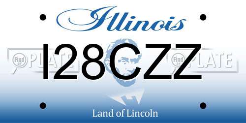 I28CZZ Illinois License Plate