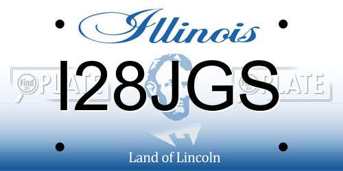 I28JGS Illinois License Plate