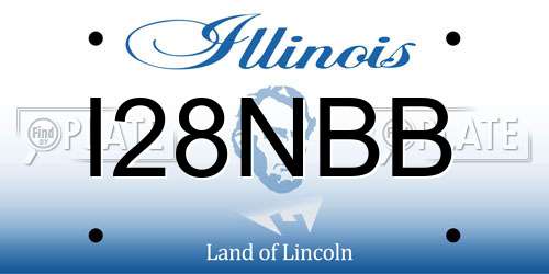 I28NBB Illinois License Plate