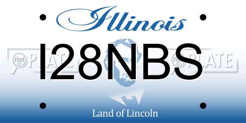 I28NBS Illinois License Plate