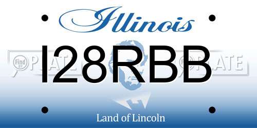 I28RBB Illinois License Plate