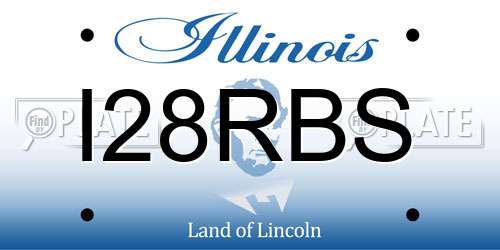I28RBS Illinois License Plate