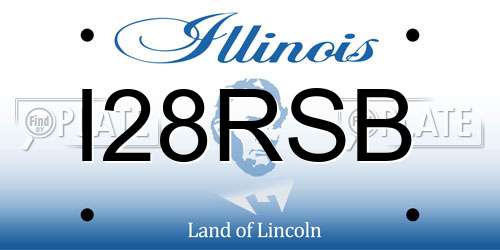 I28RSB Illinois License Plate