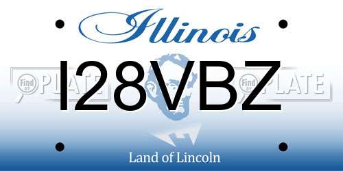 I28VBZ Illinois License Plate