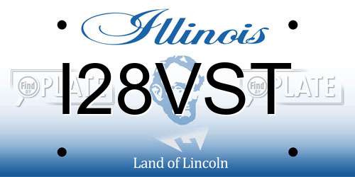 I28VST Illinois License Plate