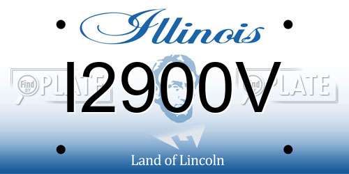 I2900V Illinois License Plate