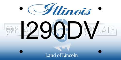 I290DV Illinois License Plate