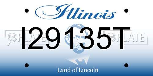 I29135T Illinois License Plate