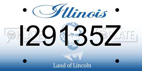 I29135Z Illinois License Plate