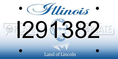 I291382 Illinois License Plate