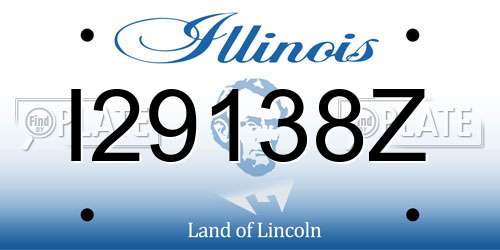 I29138Z Illinois License Plate