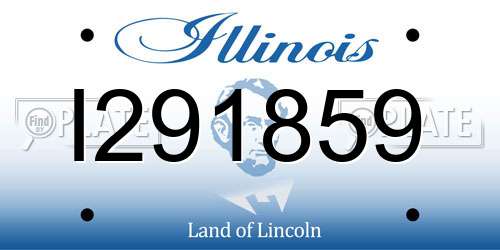 I291859 Illinois License Plate