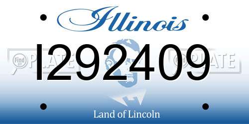 I292409 Illinois License Plate