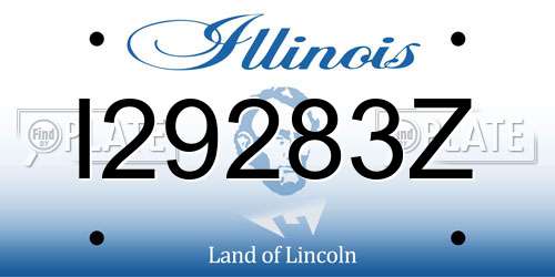 I29283Z Illinois License Plate